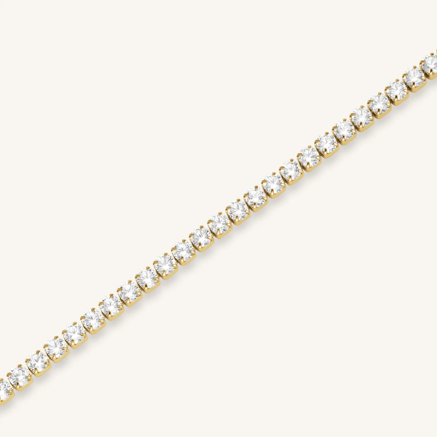 Rosefield Tennis Necklace halskjede gullbelagt 45–49 cm