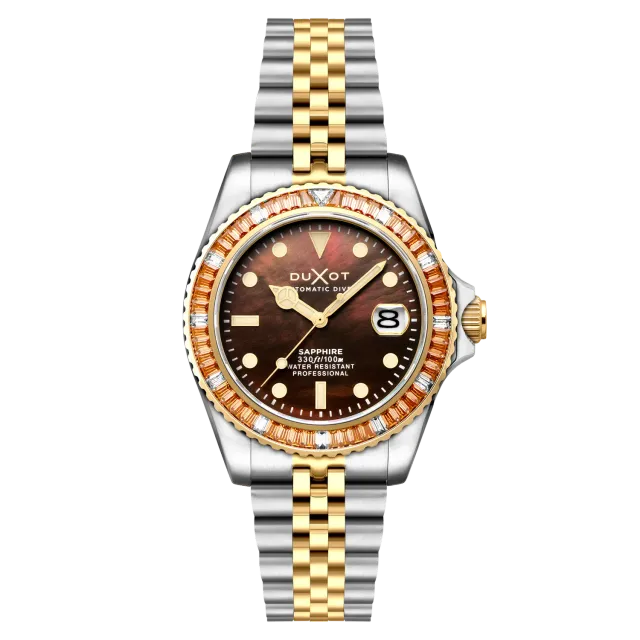 Duxot Atlantica 40 Rainbow Automatic klokke Brown Mop