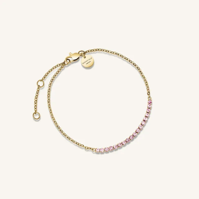 Rosefield Tennis Bracelet armbånd roségull, justerbart stål