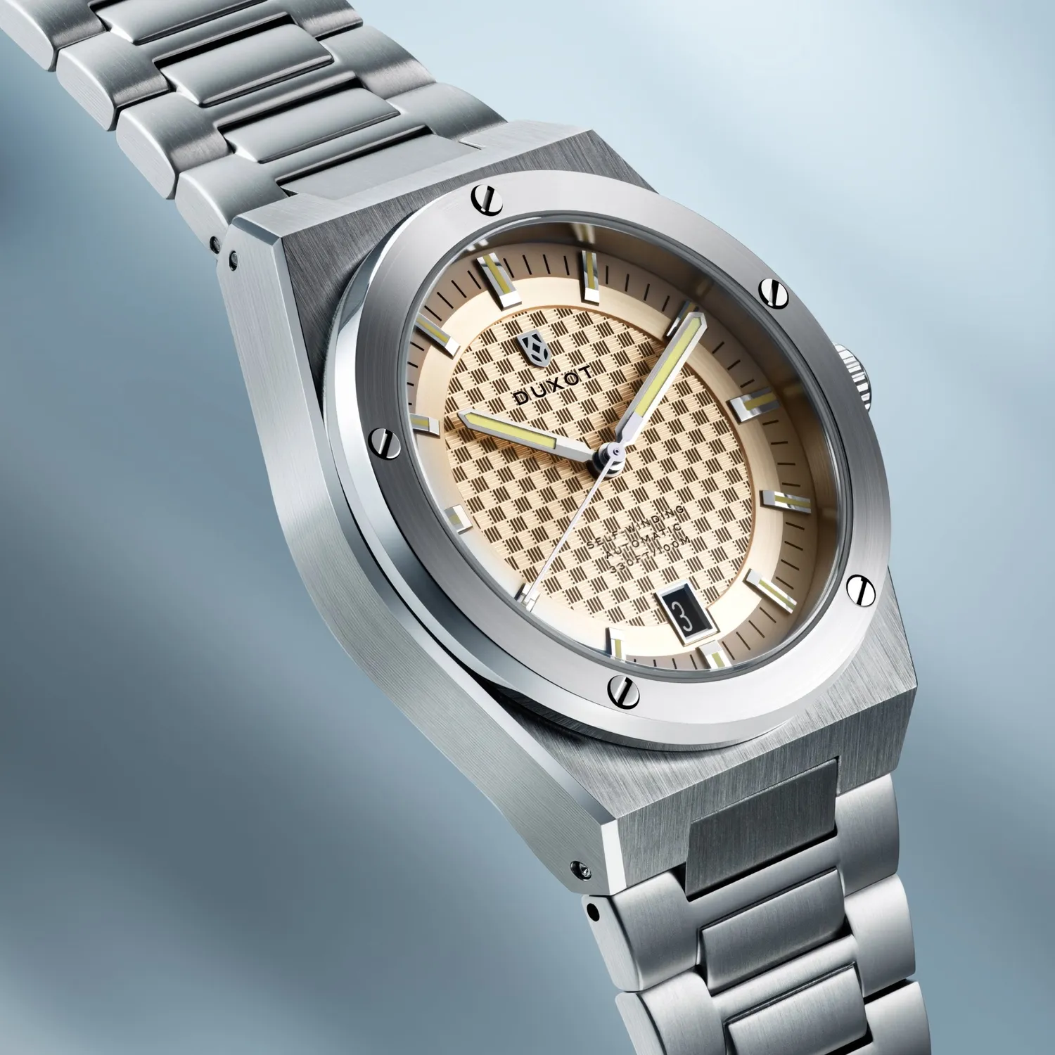 Duxot Bastia Warm Grey automatisk klokke grå