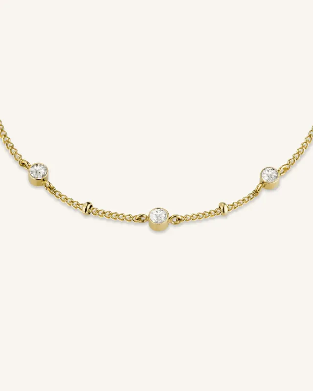 Rosefield Essentials Crystal Bracelet armbånd gull 16,5–19,5 cm