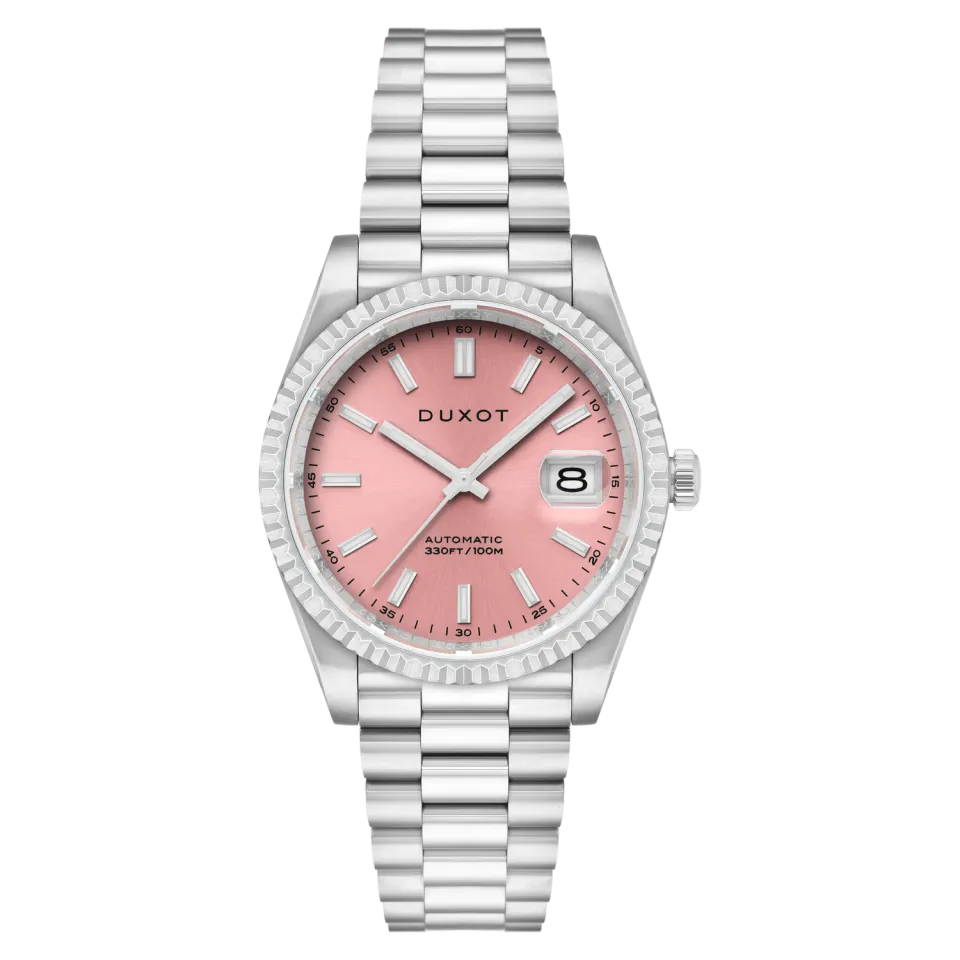 Duxot Marcel Steel Pink automatisk klokke 40 mm safirglass