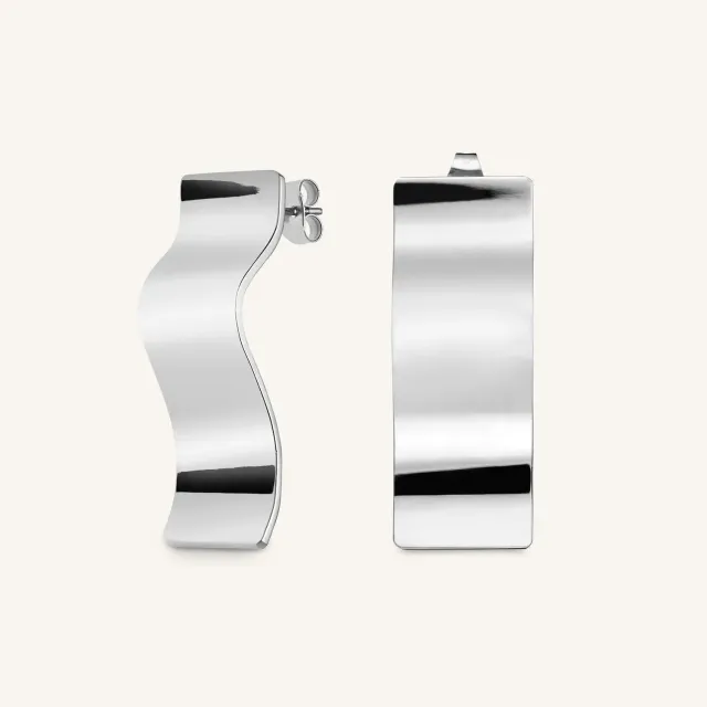 Rosefield The Lois Wave Charm Earring øredobb sølv