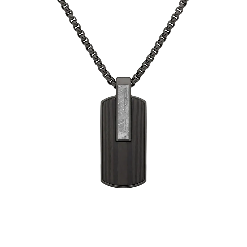Duxot Atlantica Dog Tag Ebony Meteorite anheng