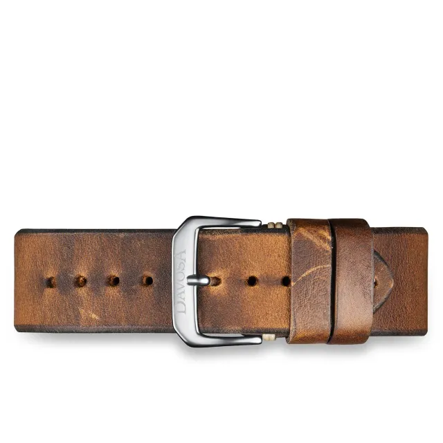 DAVOSA Calfskin Leather Vintage Brown lærrem 22 mm