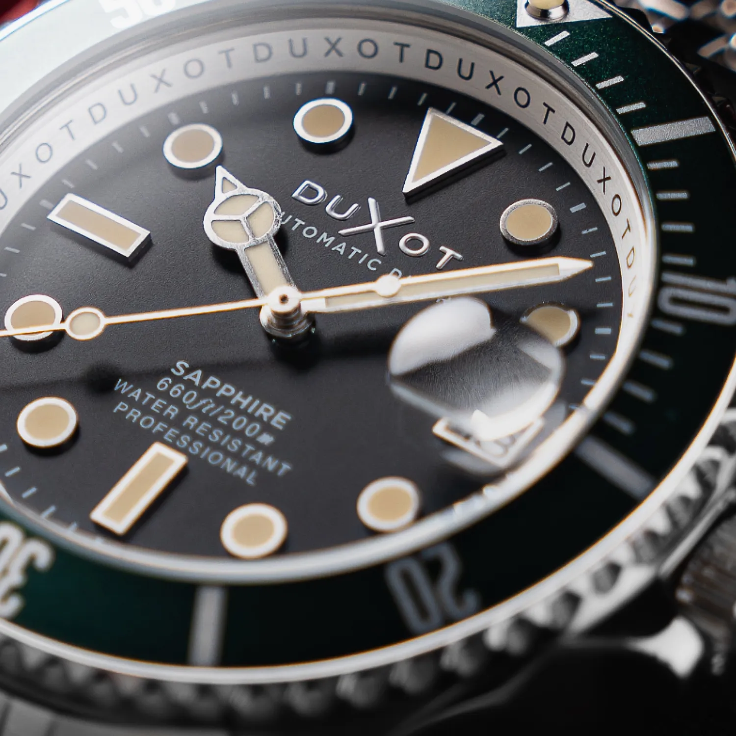 Duxot Atlantica Diver Automatic klokke Soot Black 20 ATM safirglass