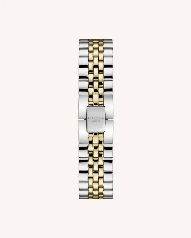 Rosefield Silver - Gold Strap klokkerem 12 mm sølv og gull