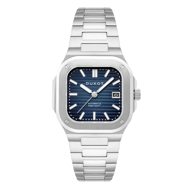 Duxot Quadrata Steel Blue Automatic klokke, 42 mm stål