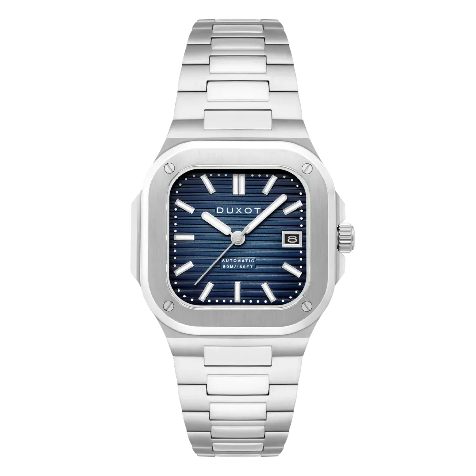 Duxot Quadrata Steel Blue Automatic klokke, 42 mm stål
