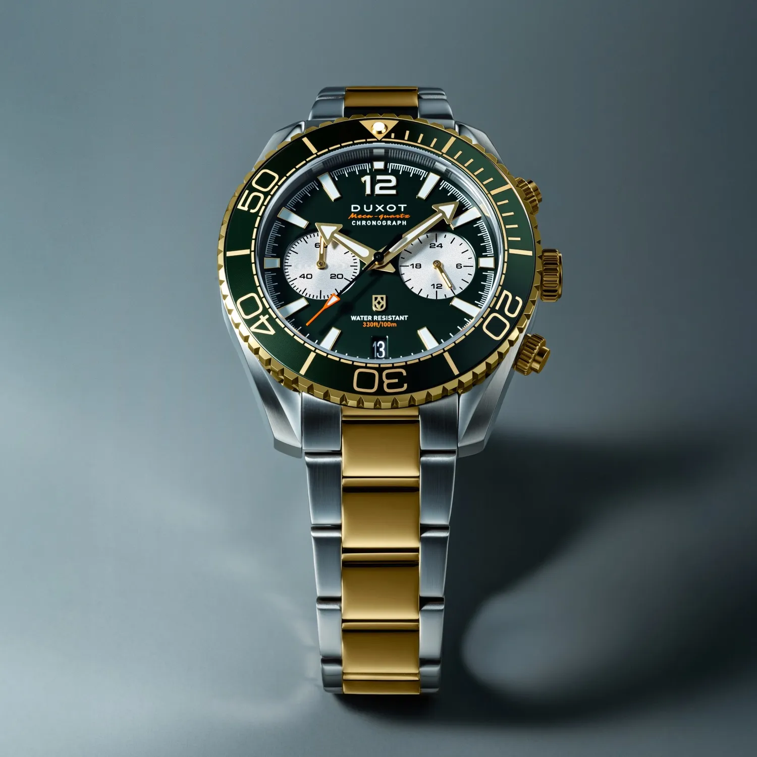 Duxot Tiburon klokke Green Gold med lenke