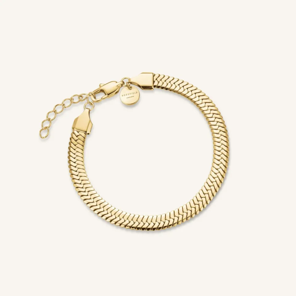Rosefield Large Snake Bracelet armbånd gull 6 mm