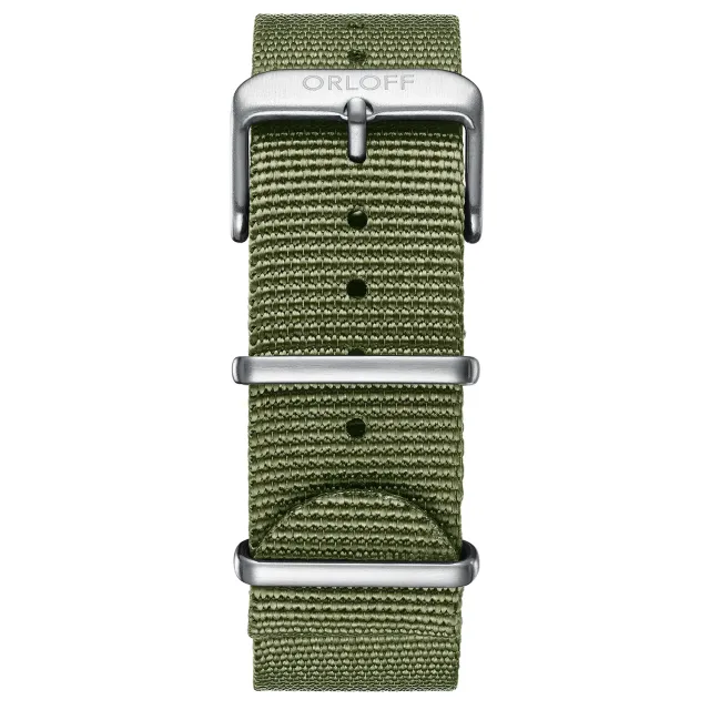 Orloff Nato Strap O1012 NATO-rem grønn 22 mm