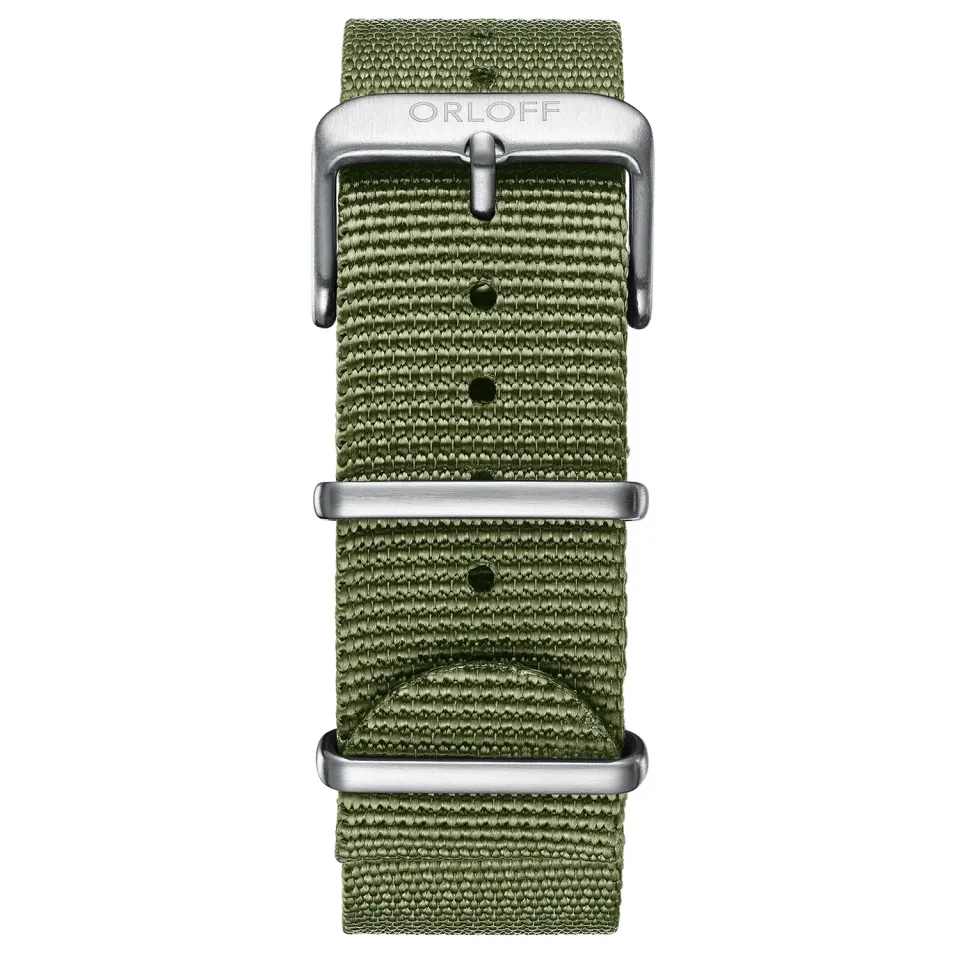Orloff Nato Strap O1012 NATO-rem grønn 22 mm