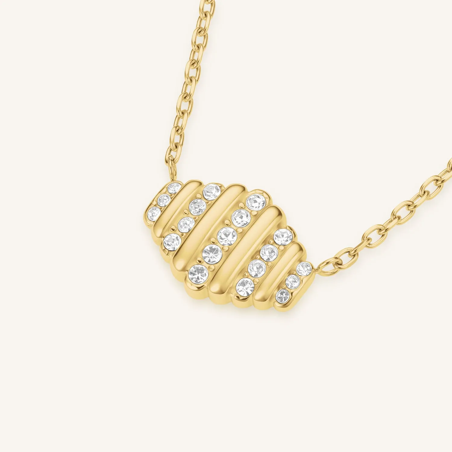 Rosefield Striped Necklace halskjede gull