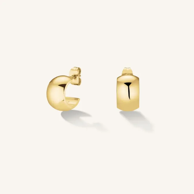 Rosefield Essentials Wide Hoops-øreringer gull