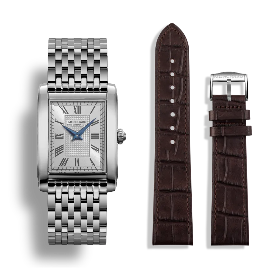 MonChard Classic White on Bracelet klokke 24,9 mm