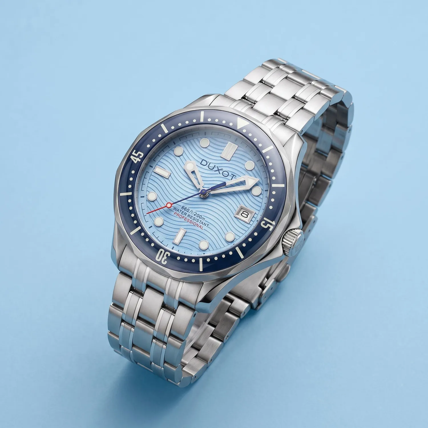 Duxot Henri Diver Automatic Ice Blue dykkerklokke
