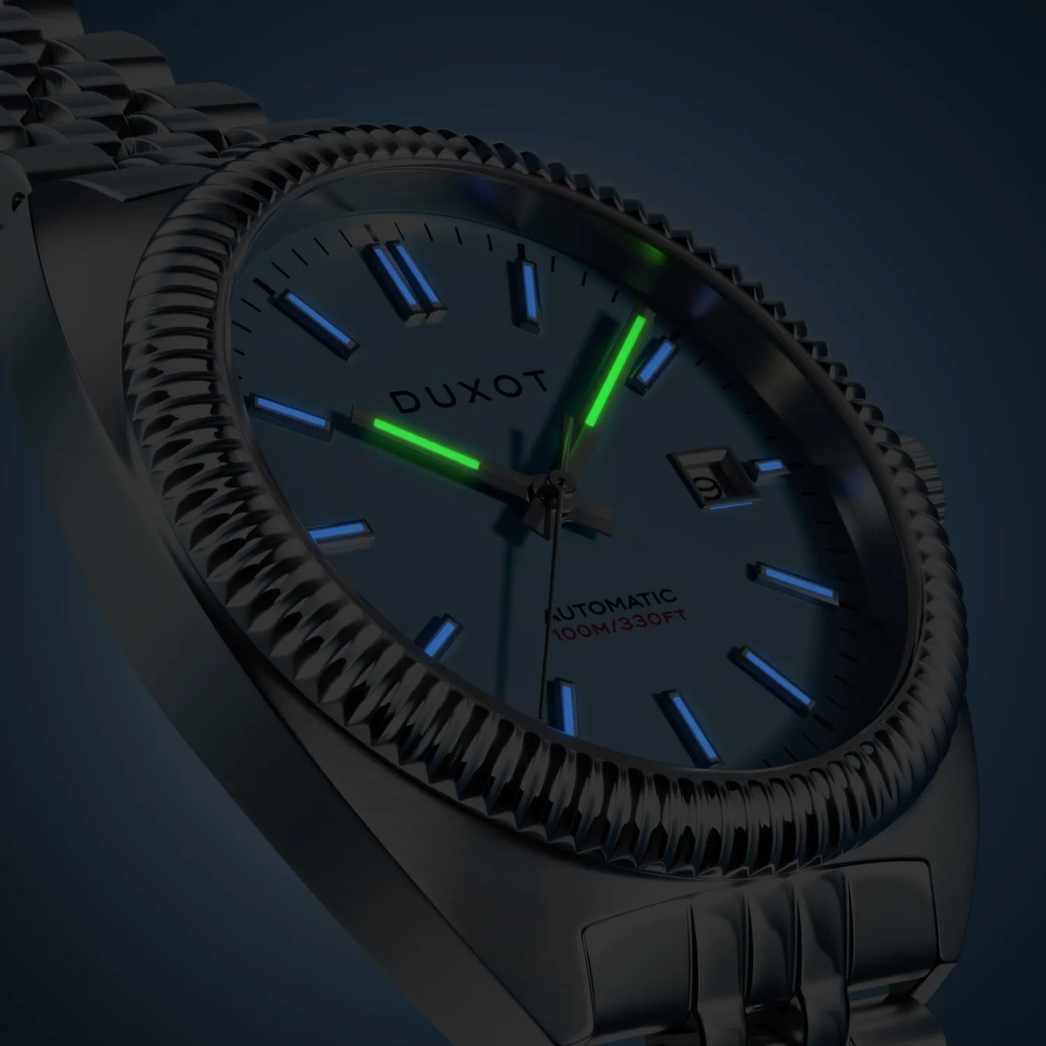 Duxot Siena Glacial Blue klokke automatisk 40 mm