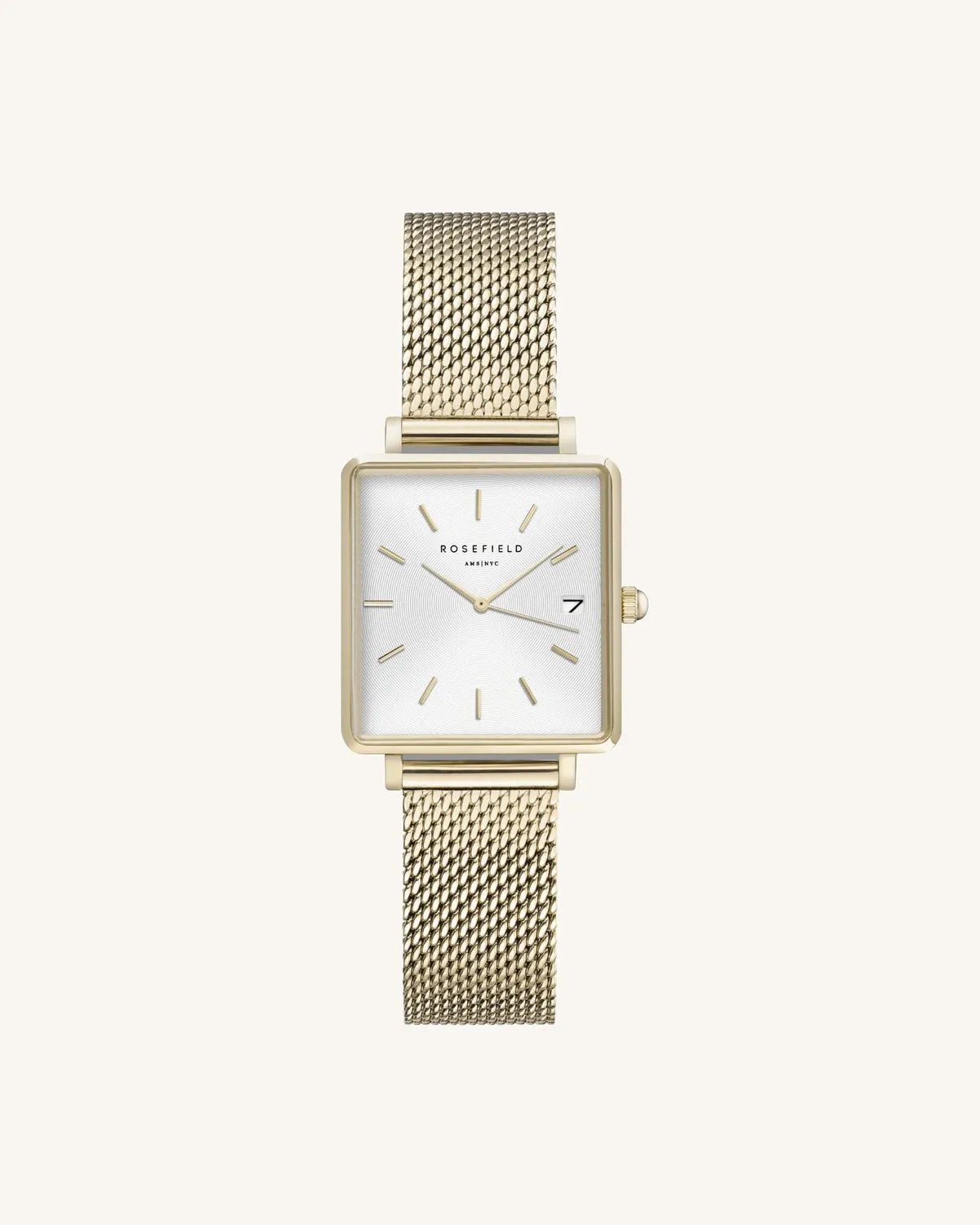Rosefield Mesh Gold Strap klokkerem 14 mm gull
