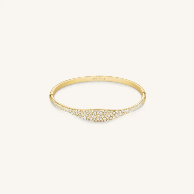 Rosefield Essentials Pave Bangle armbånd gullfarget stål