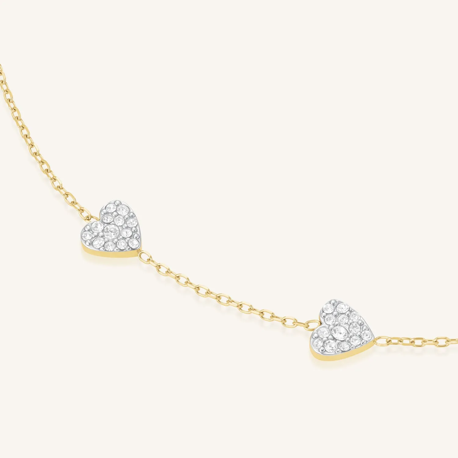 Rosefield 3 Hearts Bracelet armbånd gullbelagt
