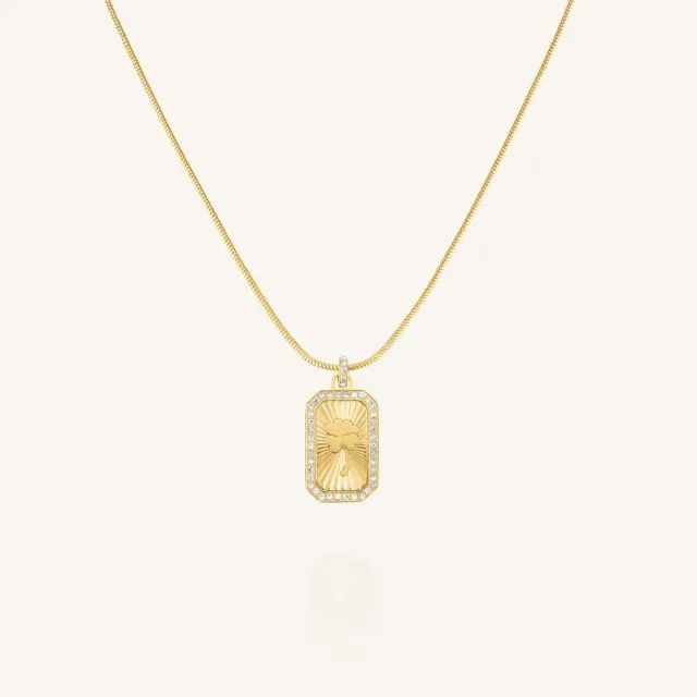 Rosefield Clover Amulet halskjede gull 42–46 cm