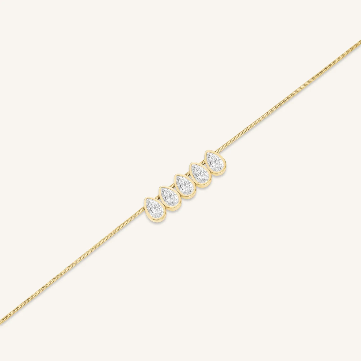 Rosefield Drops Necklace halskjede gullbelagt