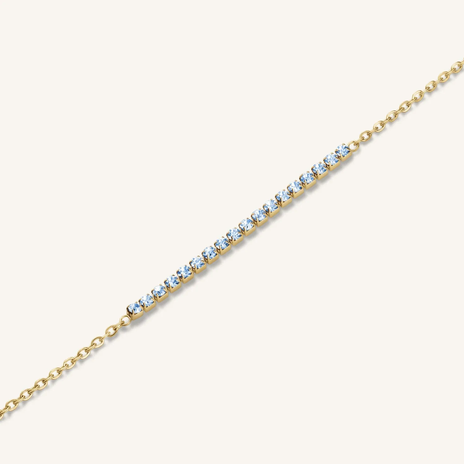 Rosefield Tennis Bracelet armbånd gull justerbart 16,5–19,5 cm