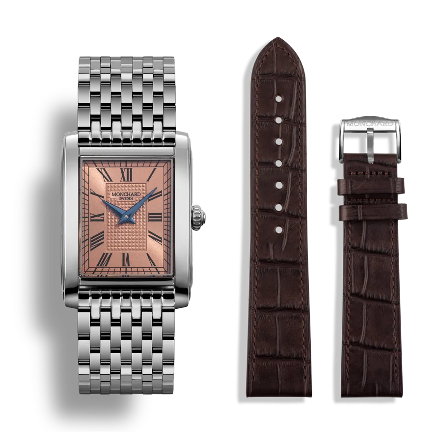 MonChard Limited Edition Salmon on Bracelet klokke med lenke 24,9 mm