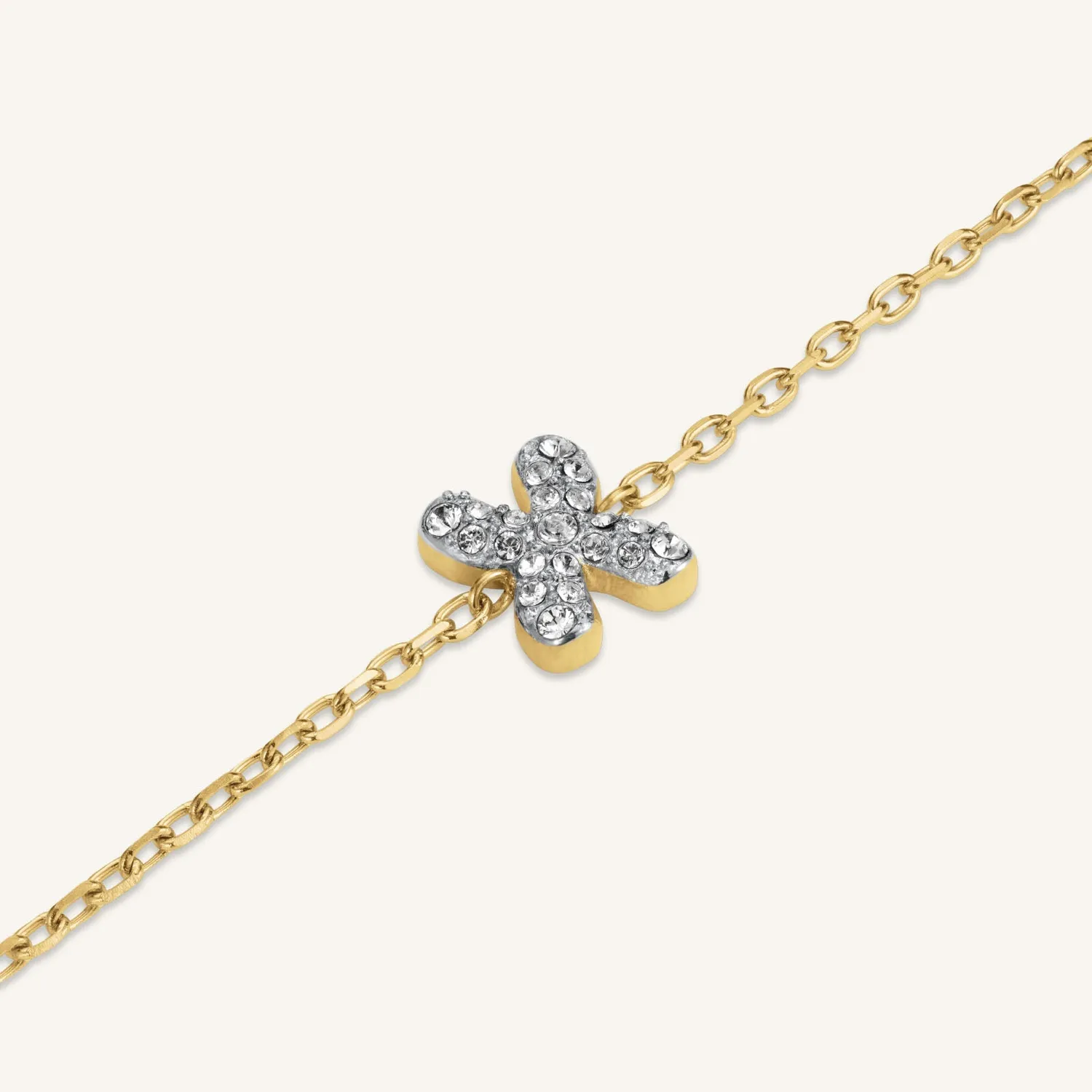 Rosefield Crystal Letter X armbånd gull justerbart