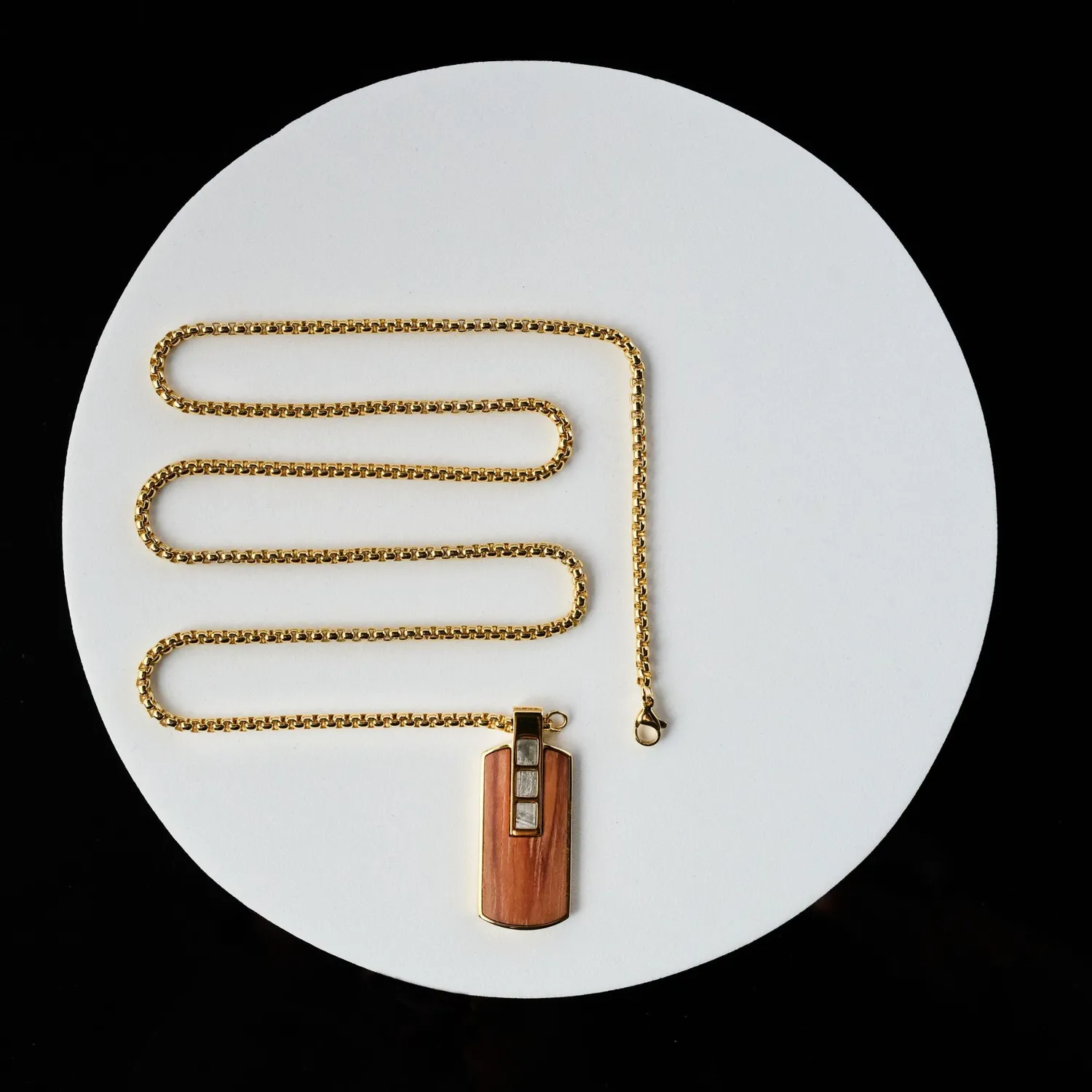 Duxot Accelero Dog Tag smykke Dark Wood Meteorite