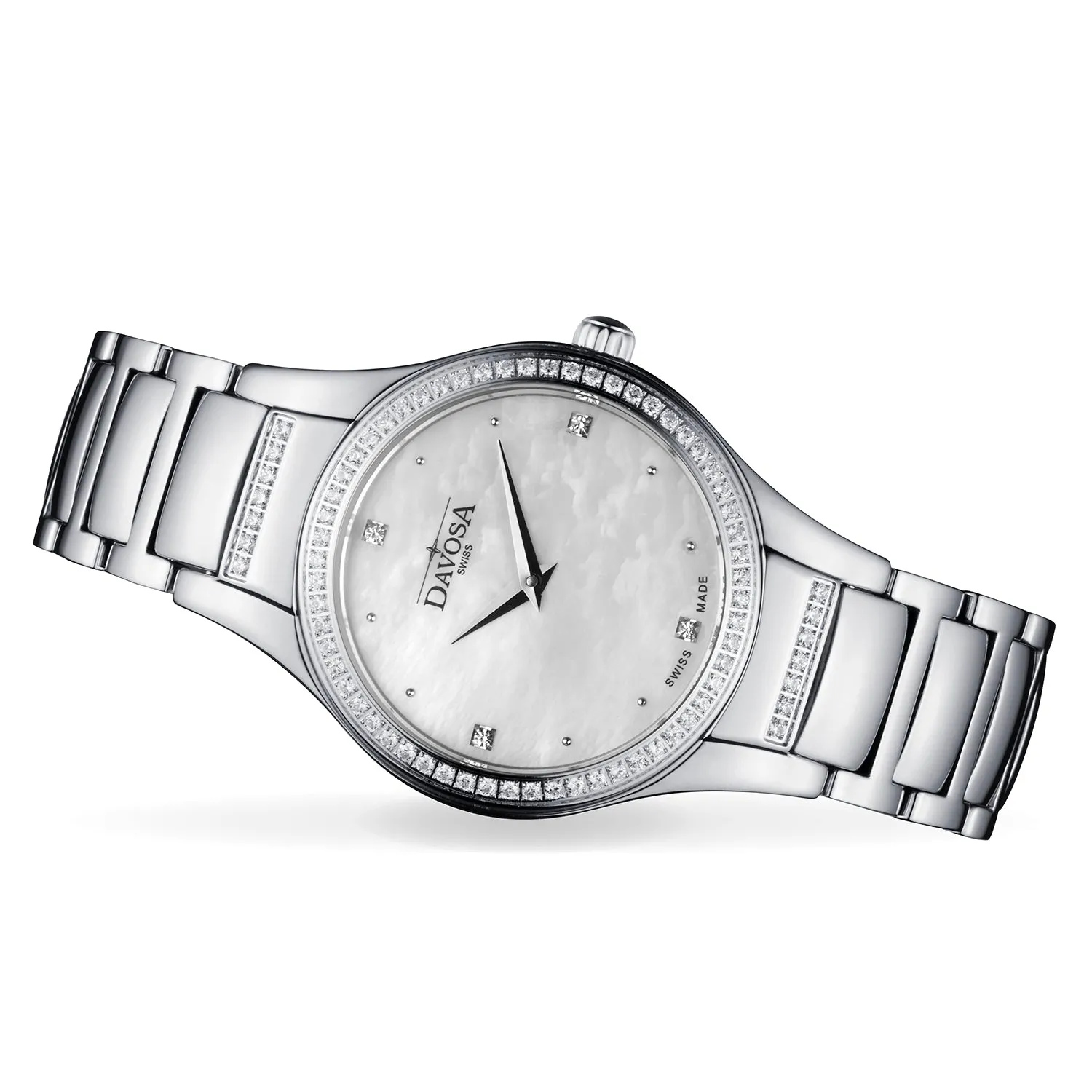 DAVOSA Lunastar Lunastar quartz dameklokke perlemor