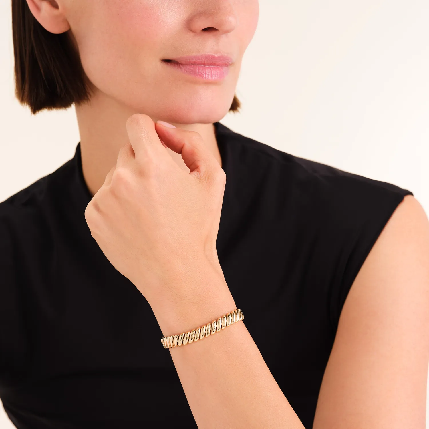 Rosefield Essentials San Marco Bracelet armbånd gull 16–18 cm