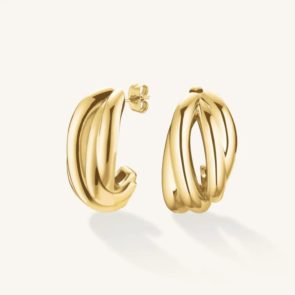 Rosefield Essentials Tangle Earrings øredobber gull og sølv