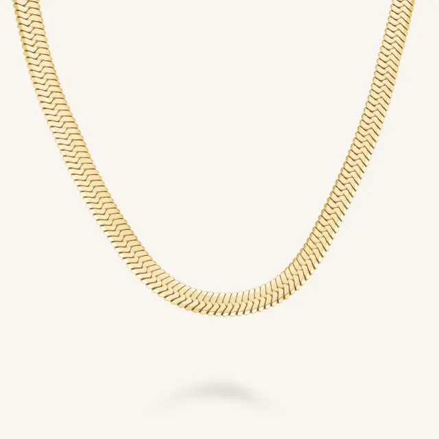 Rosefield Large Snake Necklace halskjede gull 6 mm