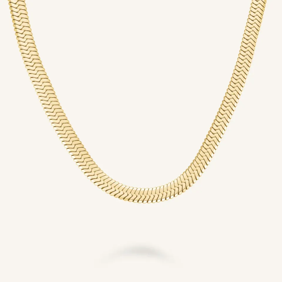 Rosefield Large Snake Necklace halskjede gull 6 mm