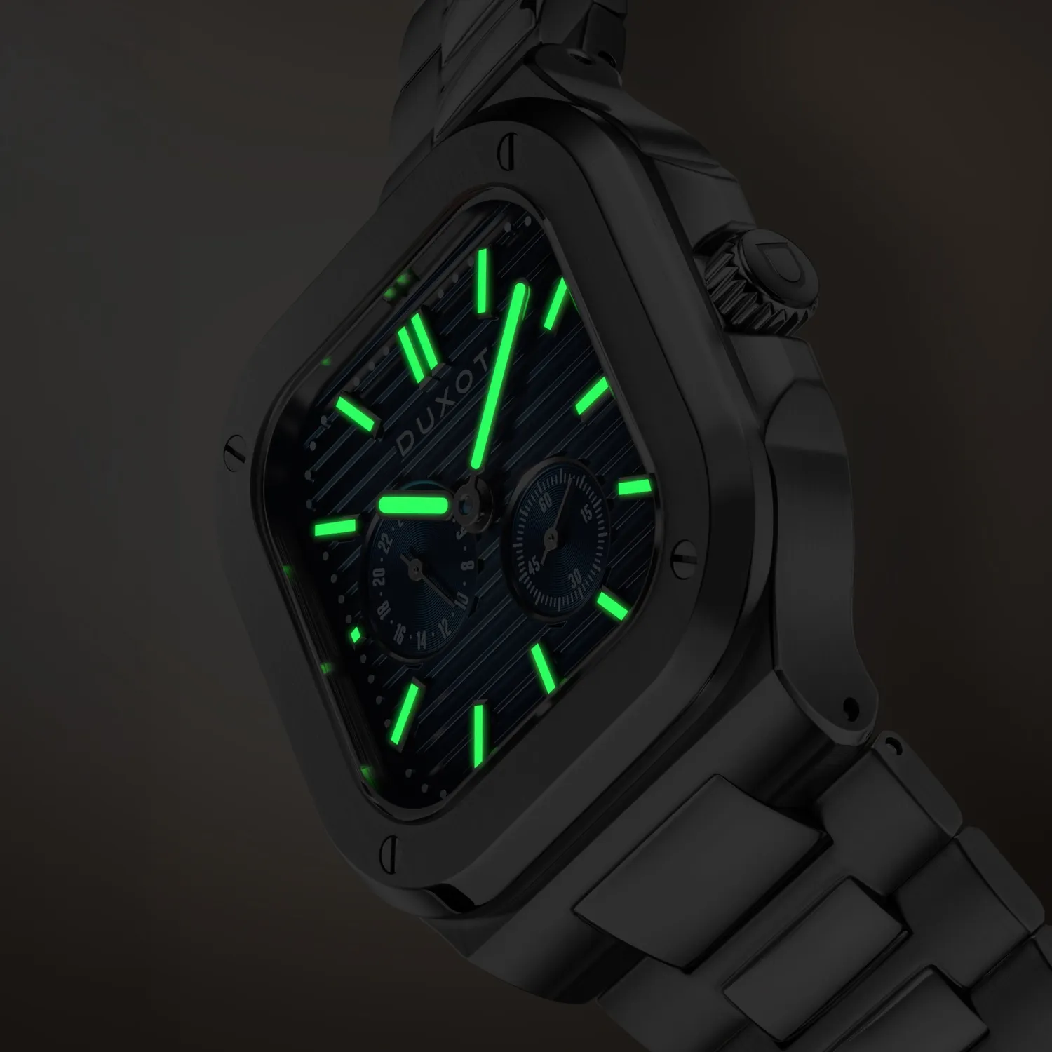Duxot Quadrata 24 Hour klokke Aqua Luxe 42 mm