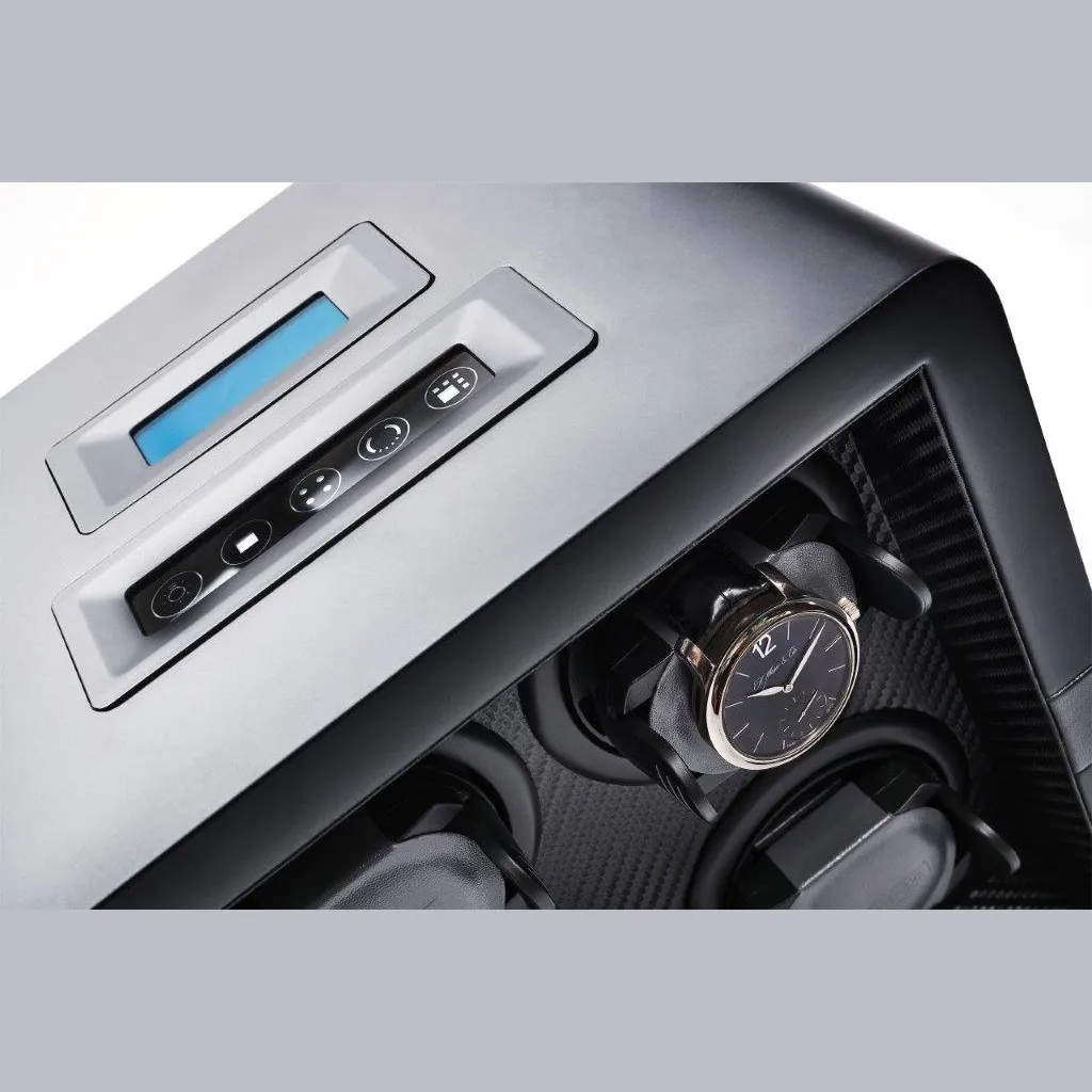 Leanschi watch winder 4 slots klokkeopptrekker svart