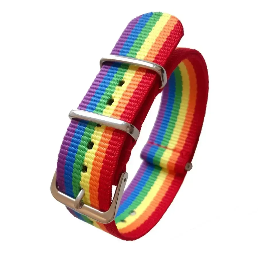 Perfekt Ur Rainbow Rem 14mm Stål Spenne klokkerem regnbue