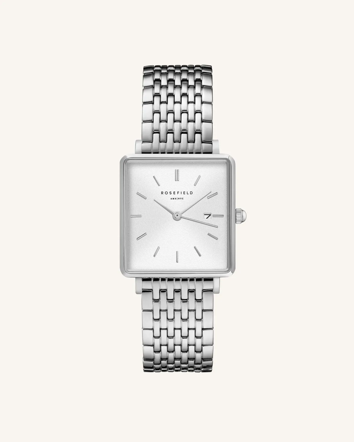 Rosefield Silver Strap klokkerem sølv 33 mm