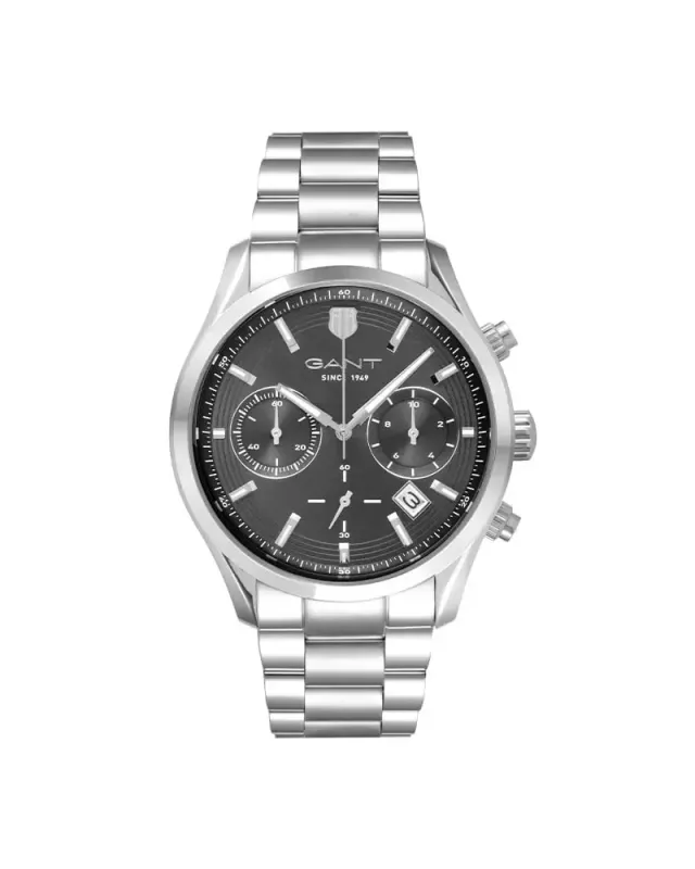 Perfekt Ur Prestige 206 Chrono grå herreklokke i stål 43 mm kronograf