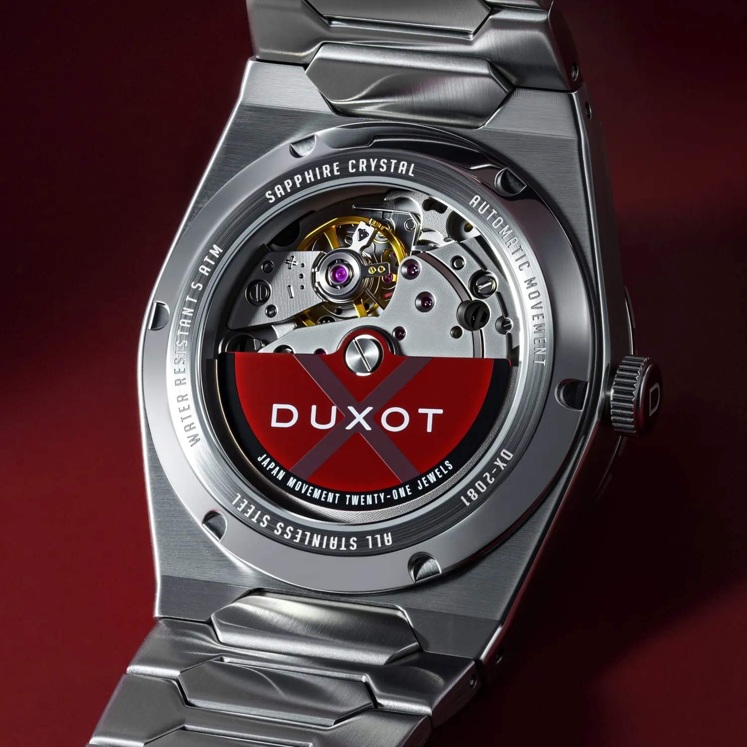 Duxot Taranto Vermilion Dream klokke, 37 mm integrert lenke
