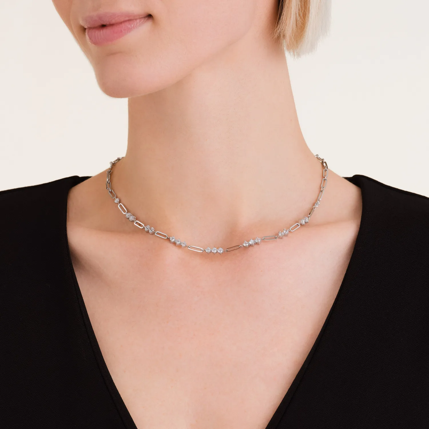 Rosefield Stones Bar Necklace halskjede gull 42–46 cm