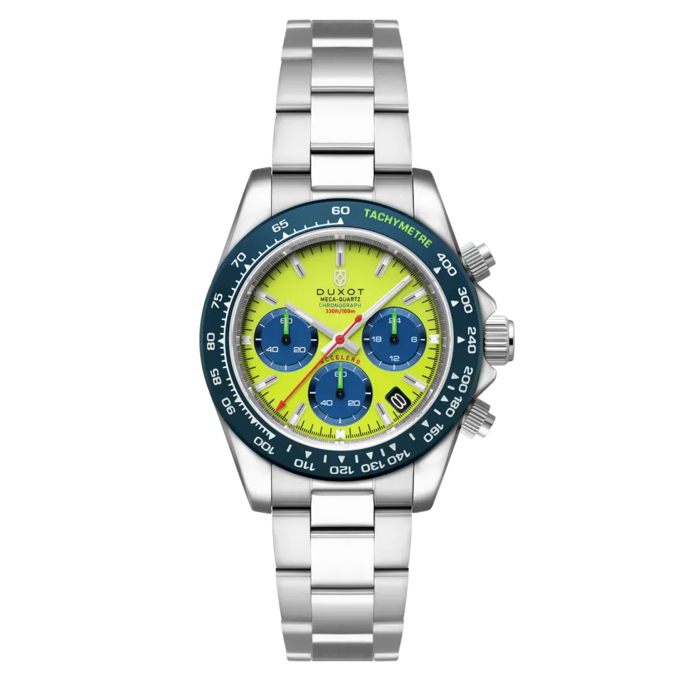 Duxot Accelero Chronograph kronografklokke Mellow Yellow 40 mm