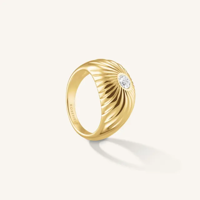 Rosefield Solitaire Ring gull størrelse 54