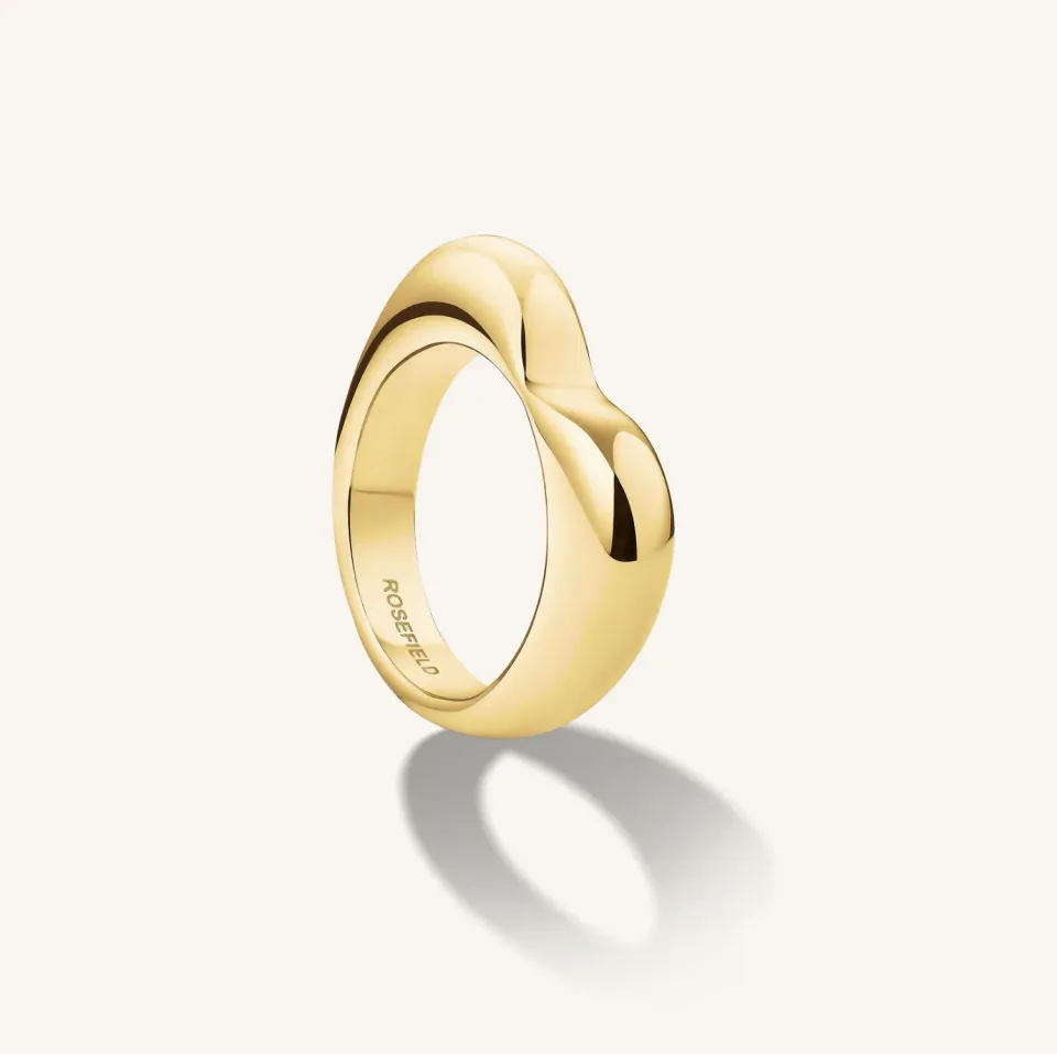 Rosefield Heart Ring gullring størrelse 52 gullbelagt
