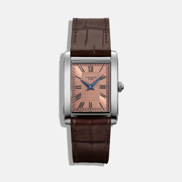 MonChard Limited Edition Salmon klokke med rem, lenke kan velges