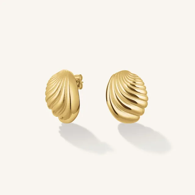 Rosefield Folded Studs øredobber gullbelagt stål