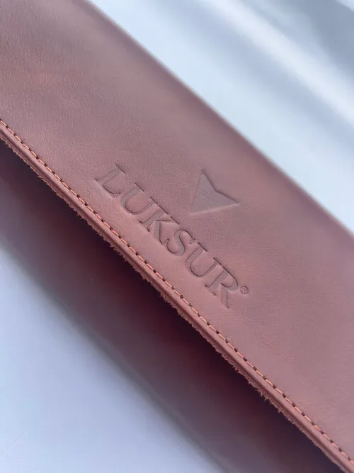 Perfekt Ur Luksur Trippel klokkerull i skinn konjakk brun for tre klokker