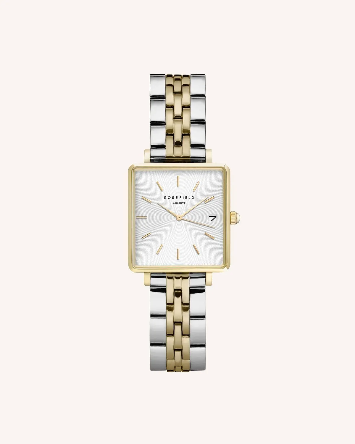 Rosefield Silver - gold Strap lenke til Boxy XS 14 mm stål